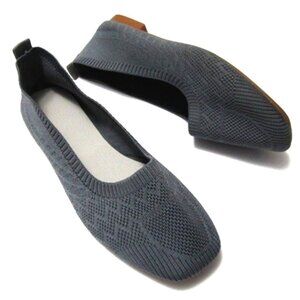 Grey Mesh Slip-on Flat Shoes size 9